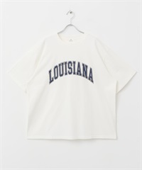 LOGO印花寬版T恤(米色-M-OFF WHITE)