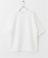 絲滑空氣層針織T恤(白色-M-WHITE)