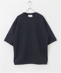 絲滑空氣層針織T恤(藏青色-M-NAVY)