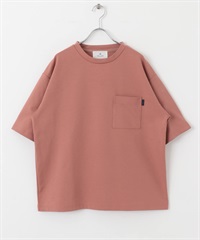 羅馬布口袋設計短袖T恤(橘色-M-ORANGE)