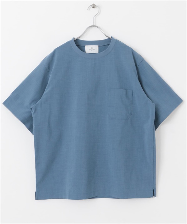 Quick Dry 仿亞麻T恤(藍色-M-BLUE)