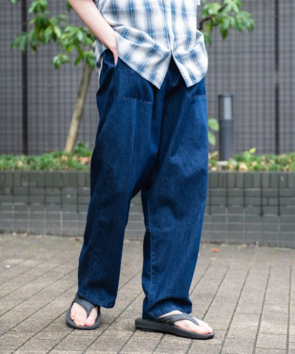 【接觸涼感】牛仔輕便長褲