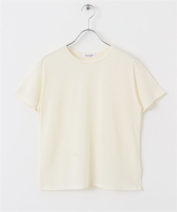 透膚粗節紗T恤(米色-FREE-OFF WHITE)