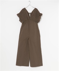 泡泡紗碎褶連身褲(格紋-36-CHECK)