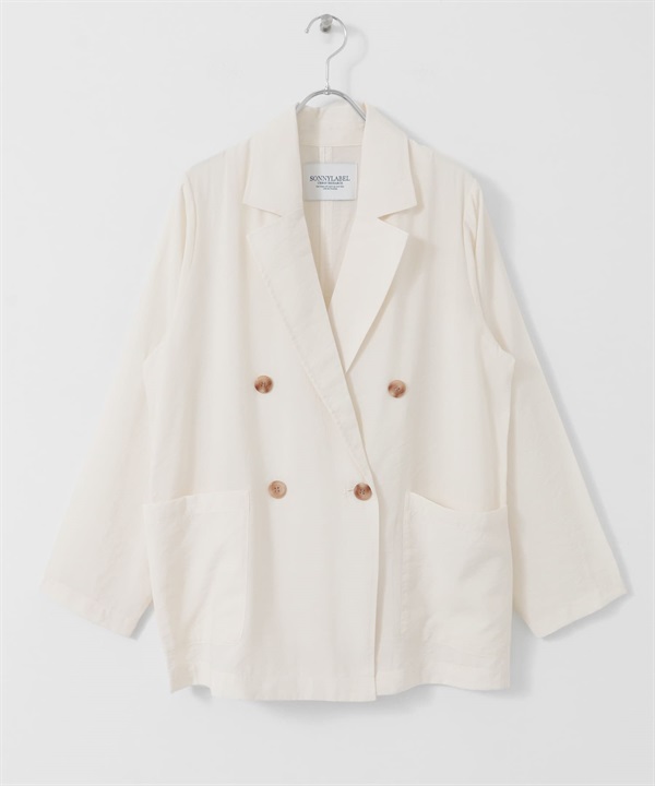 輕量透膚西裝外套(米色-FREE-OFF WHITE)
