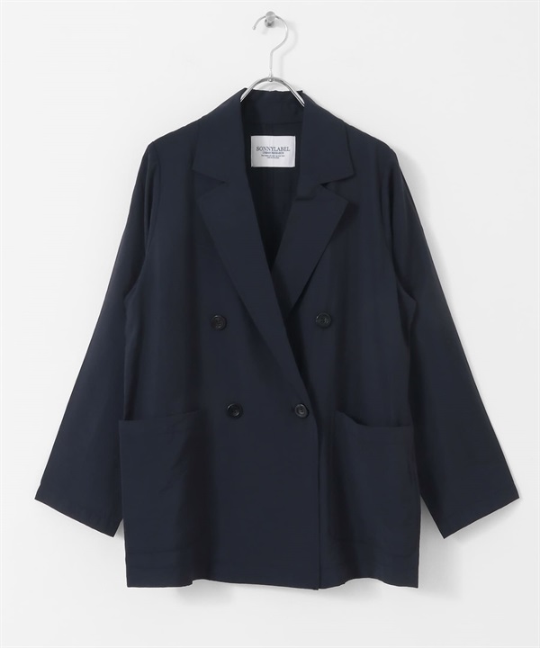 輕量透膚西裝外套(藏青色-FREE-NAVY)