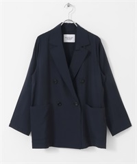 輕量透膚西裝外套(藏青色-FREE-NAVY)