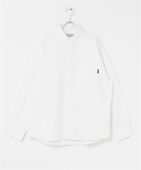 抗菌牛津扣領寬版襯衫(白色-M-WHITE)