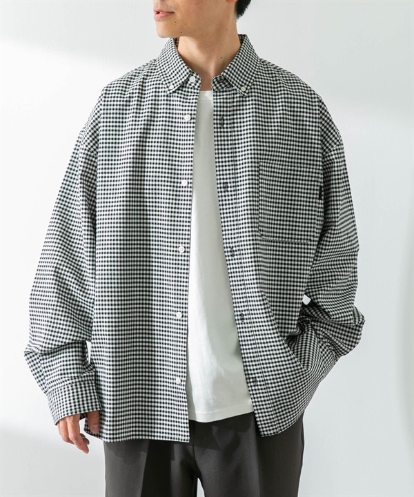 抗菌牛津扣領寬版襯衫