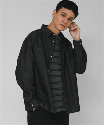 輕鬆合身感牛仔襯衫