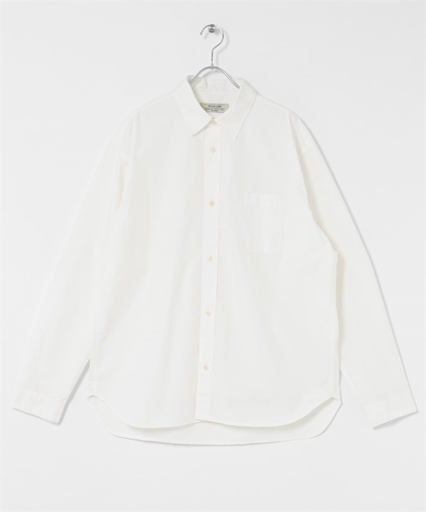 高密度平織標準領襯衫(白色-M-WHITE)