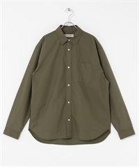 高密度平織標準領襯衫(卡其綠-M-KHAKI)