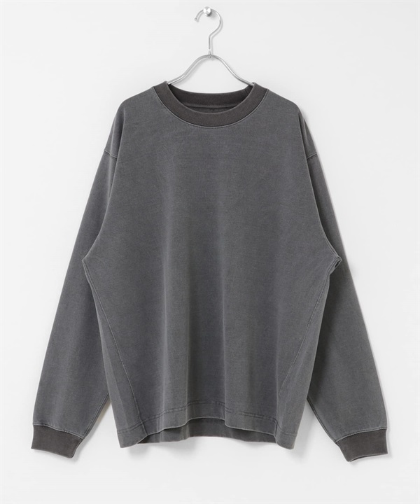 UpDRIFT 寬鬆合身長袖T恤(墨黑色-M-DEEPBLACK)