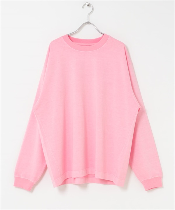 UpDRIFT 寬鬆合身長袖T恤(粉紅色-M-PINK)