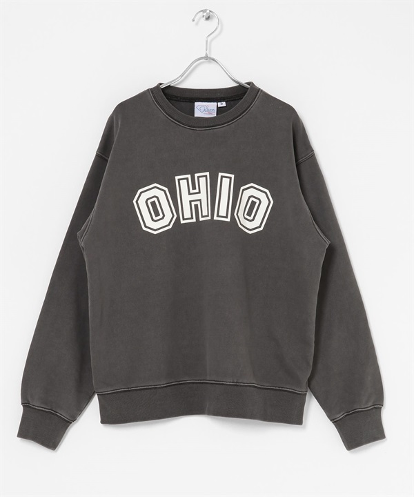 【男女通用款】GEM SPORTSWEAR 圓領LOGO棉質毛圈上衣(墨黑色-M-DEEPBLACK)