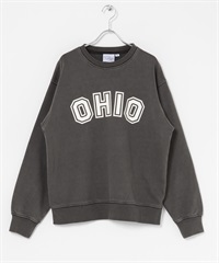 【男女通用款】GEM SPORTSWEAR 圓領LOGO棉質毛圈上衣(墨黑色-M-DEEPBLACK)