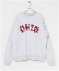 【男女通用款】GEM SPORTSWEAR 圓領LOGO棉質毛圈上衣(燕麥色-M-OATMEAL)