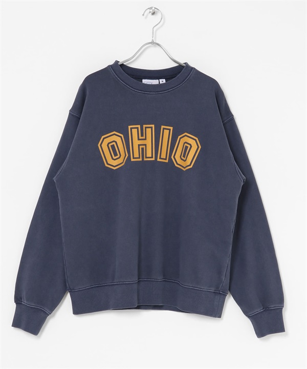 【男女通用款】GEM SPORTSWEAR 圓領LOGO棉質毛圈上衣(藏青色-M-NAVY)