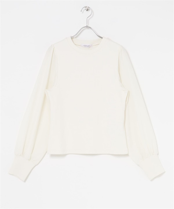 泡泡袖拼接套衫(米色-FREE-OFF WHITE)