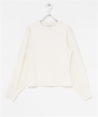 泡泡袖拼接套衫(米色-FREE-OFF WHITE)