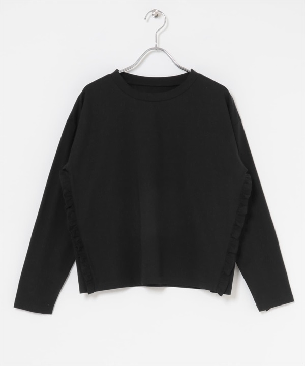 背面荷葉邊設計套衫(黑色-FREE-BLACK)