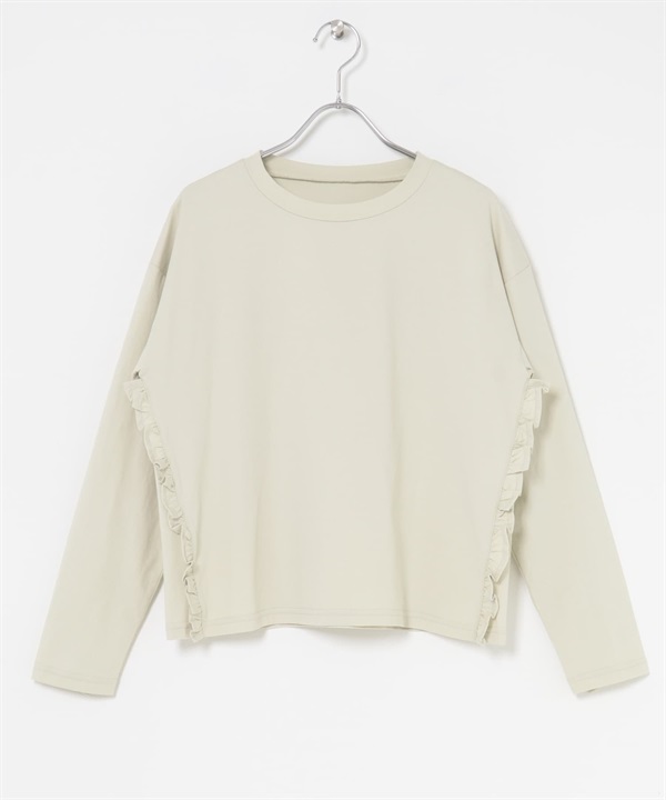 背面荷葉邊設計套衫(灰膚色-FREE-其他灰色)