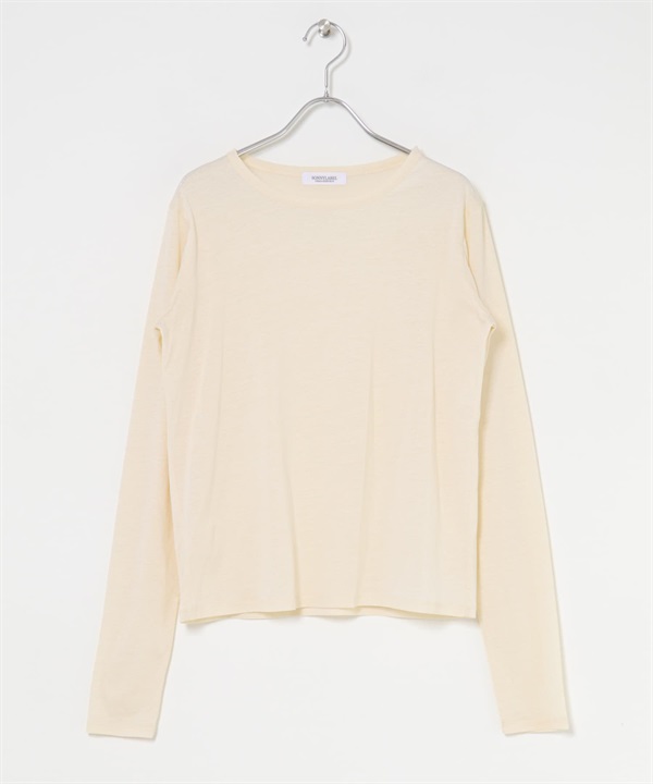 基本款透膚長袖T恤(象牙白-FREE-IVORY)