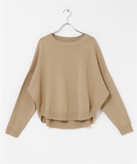 防起毛球繭型針織衫(膚色-FREE-BEIGE)