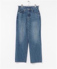 仿舊感直筒牛仔褲(靛青色-36-INDIGO BLUE)