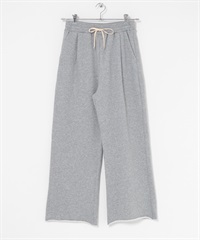 棉質毛圈休閒寬褲(灰色-36-GRAY)