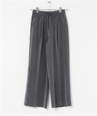 打褶寬版輕便長褲(灰色-36-GRAY)