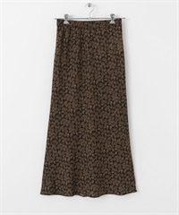 瑪格麗特印花窄裙(黑色x橘色-36-其他橘色)