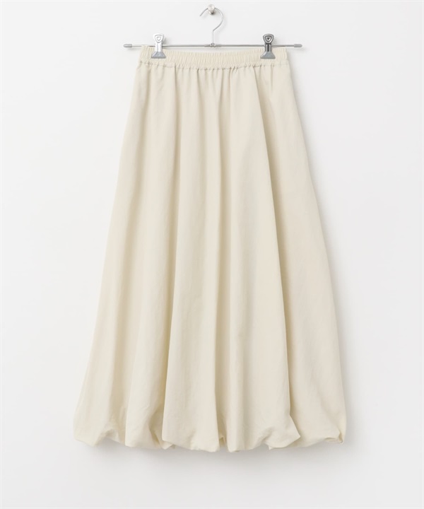 羅緞氣球剪裁長裙(亞麻色-FREE-IVORY)