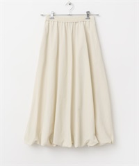 羅緞氣球剪裁長裙(亞麻色-FREE-IVORY)