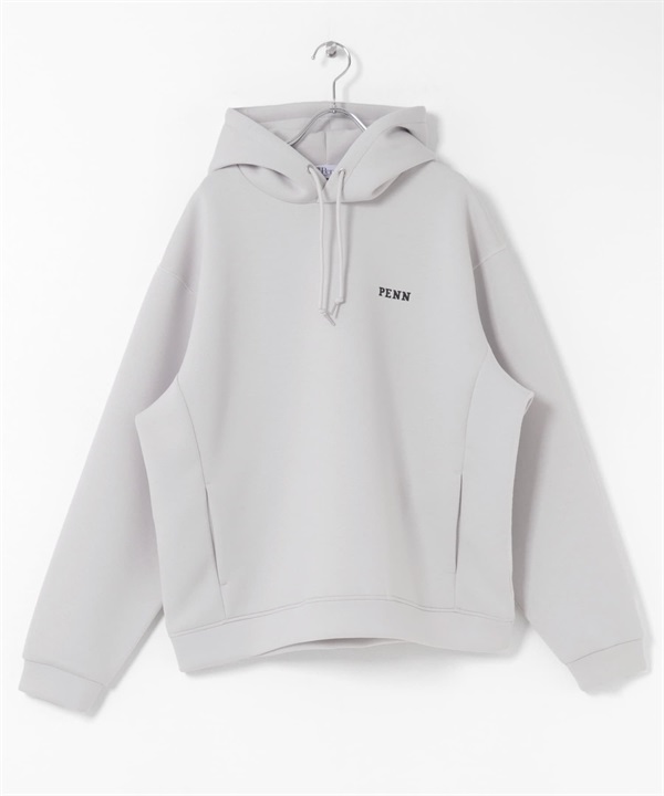 空氣層連帽印花大學T(冰灰色-M-其他灰色)