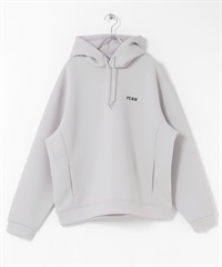 空氣層連帽印花大學T(冰灰色-M-其他灰色)