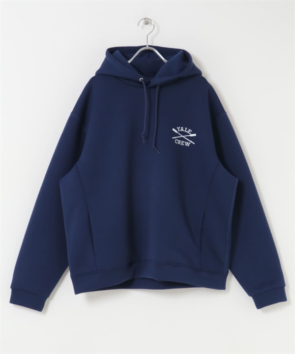 空氣層連帽印花大學T(藏青色-M-NAVY)