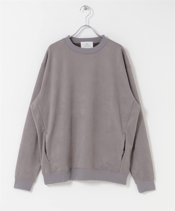 柔滑圓領套衫(炭灰色-M-CHARCOAL GRAY)