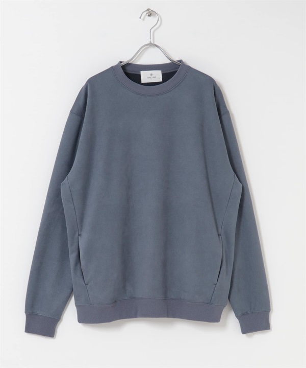 柔滑圓領套衫(藍色-M-BLUE)