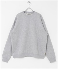 厚磅棉質基本款休閒上衣(麻花灰-M-GRAY)