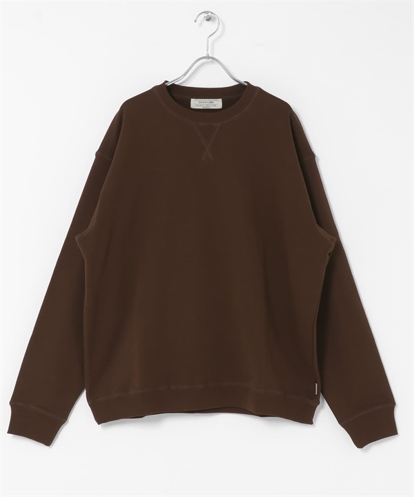 厚磅棉質基本款休閒上衣(深棕色-M-DARK BROWN)