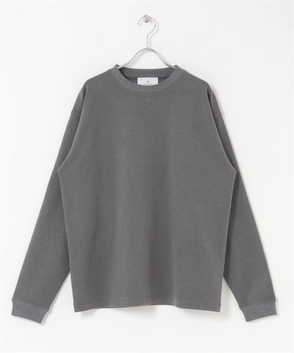 柔軟彈性長袖T恤(炭灰色-M-CHARCOAL GRAY)