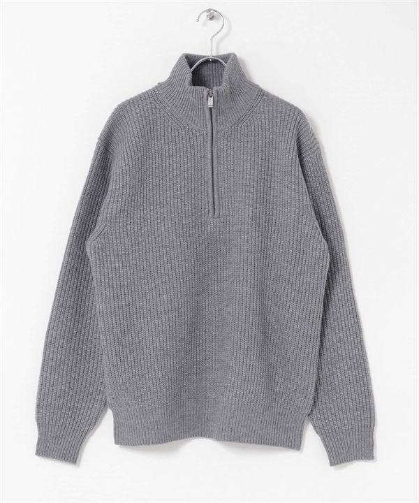 多尺寸半拉鍊針織衫(灰色-M-GRAY)