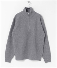 多尺寸半拉鍊針織衫(灰色-M-GRAY)