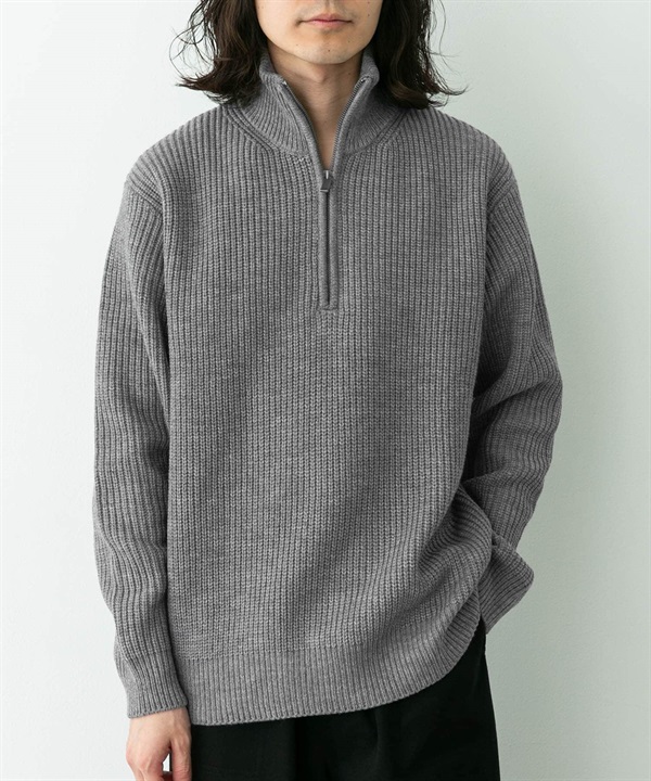 多尺寸半拉鍊針織衫