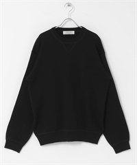 領口細節針織衫(黑色-M-BLACK)