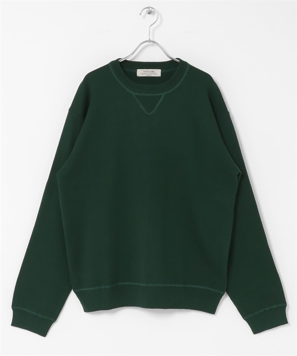 領口細節針織衫(綠色-M-GREEN)