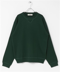 領口細節針織衫(綠色-M-GREEN)