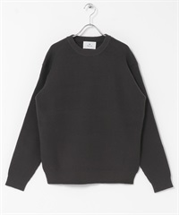 可水洗華夫格針織衫(炭灰色-M-CHARCOAL GRAY)