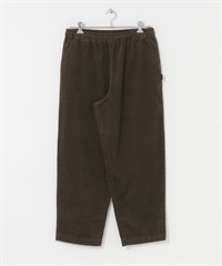 燈芯絨寬版錐形褲(深棕色-M-DARK BROWN)